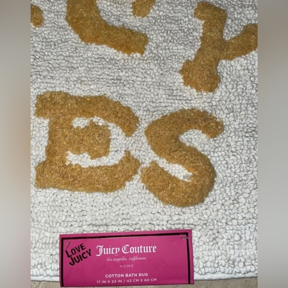 🎉HP🎉NEW Juicy Couture Home “Juicy Vibes” Bath Rug 17” X 24” 100% Cotton 💛 - Picture 5 of 8